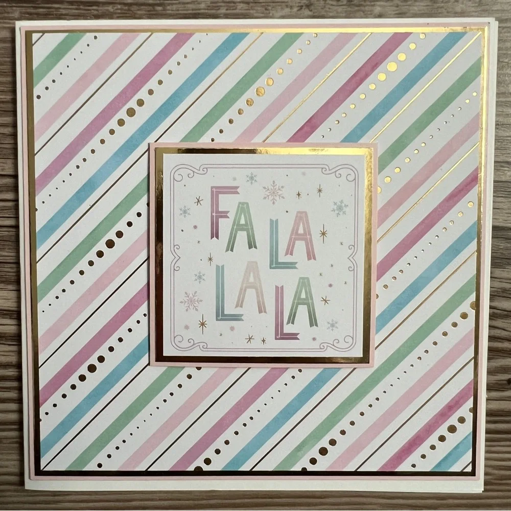 Handmade Christmas Holiday Greeting Cards Set of 8 Square 5.5” x 5.5”